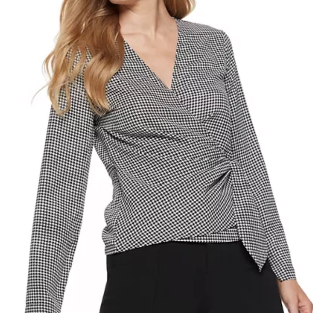 Nine West Wrap Blouse
